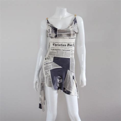 buy christian dior newspaper dress|galliano newspaper dress.